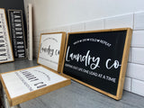 Laundry co wooden sign