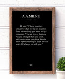 A.A Milne handmade wooden quote sign