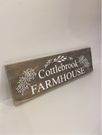 Personalised / Farmhouse name rustic outdoor handmade wooden sign