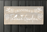 Personalised / garden terrace outdoor handmade wooden sign