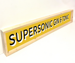 Supersonic gin & tonic - PERSONALISE YOUR OWN-handmade wooden retro sign