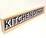 Kitchen disco- personalise your own ,handmade wooden retro sign