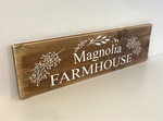 Personalised / Farmhouse name rustic outdoor handmade wooden sign