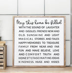 May this home be filled with love and laughter handmade wooden sign