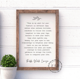 This is my wish for you ( Ralph Waldo Emerson ) quote handmade wooden sign.