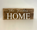 Family named home handmade wooden sign / indoor/outdoor