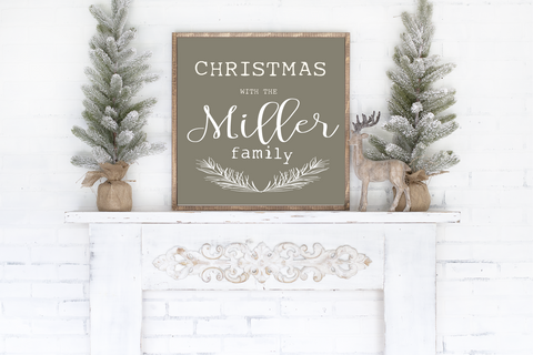 Personalised Christmas sign.