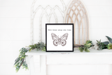 With brave wings she flies - handmade wooden sign